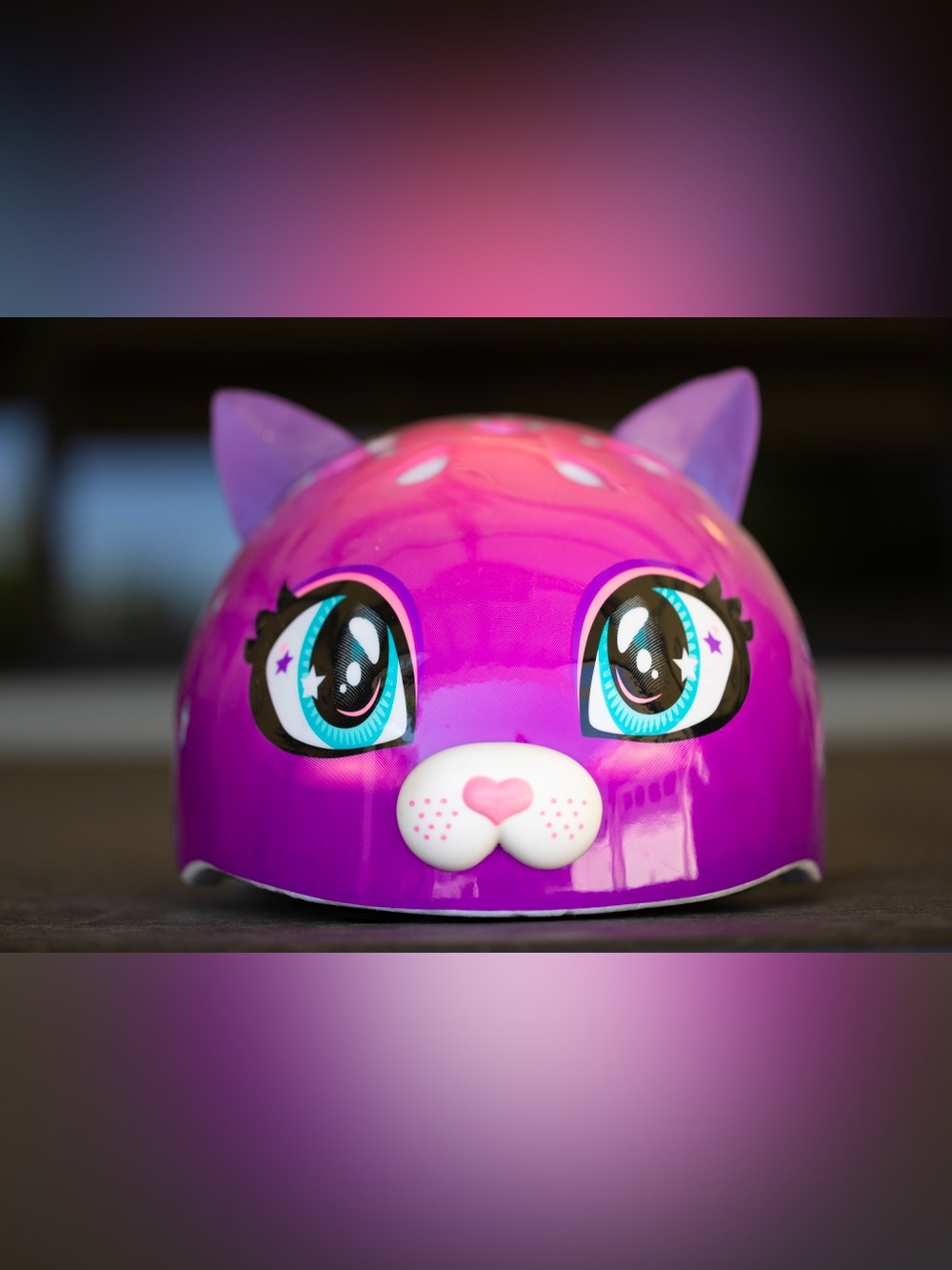 Kids Raskullz Cat Helmet with Cute Face